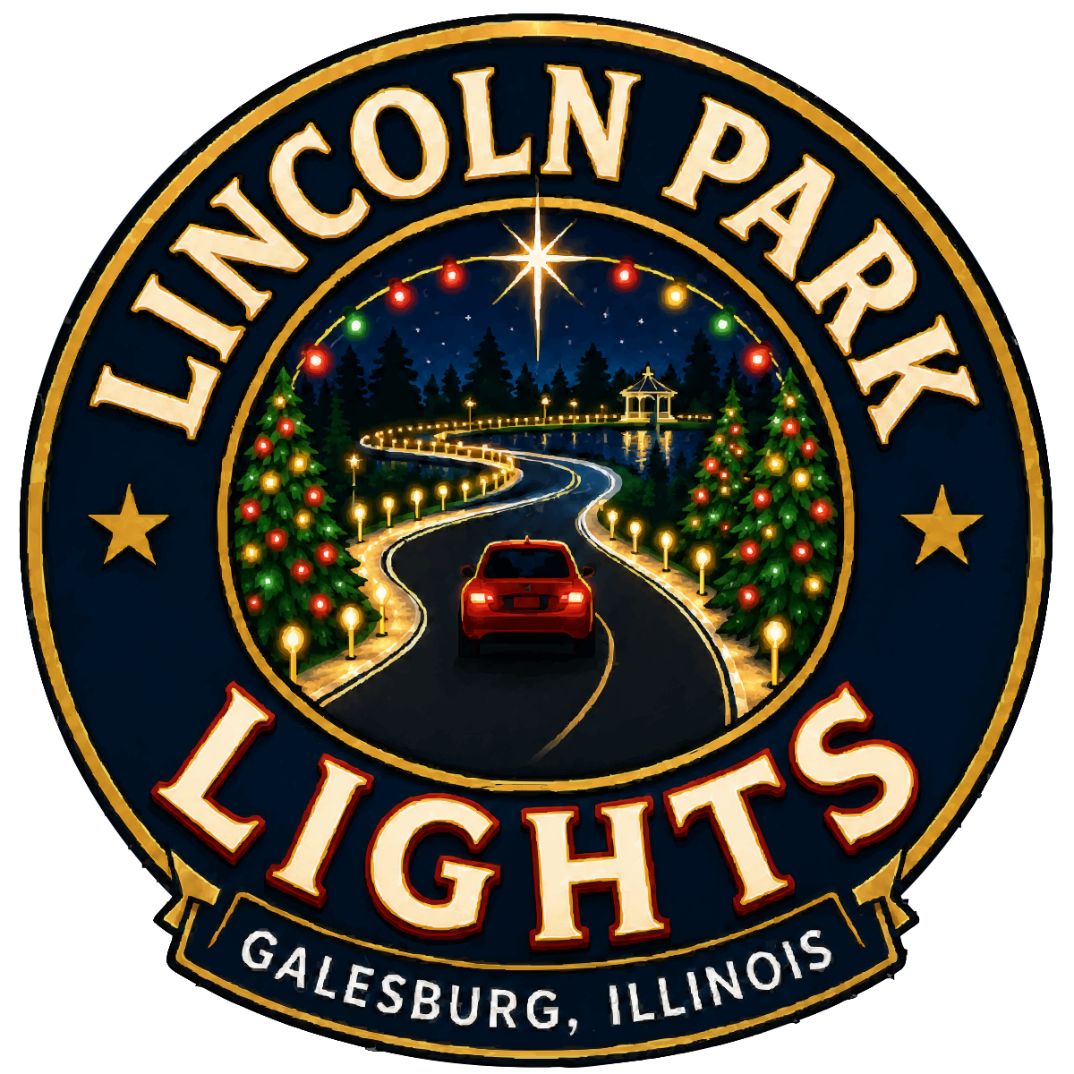 Lincoln Park Lights round badge